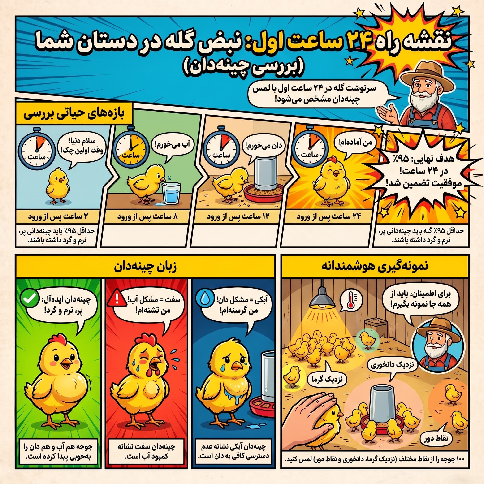 چینه‌دان‌پرکنی جوجه گوشتی؛ آزمون ۲۴ ساعته‌ای که سود دوره را مشخص می‌کند